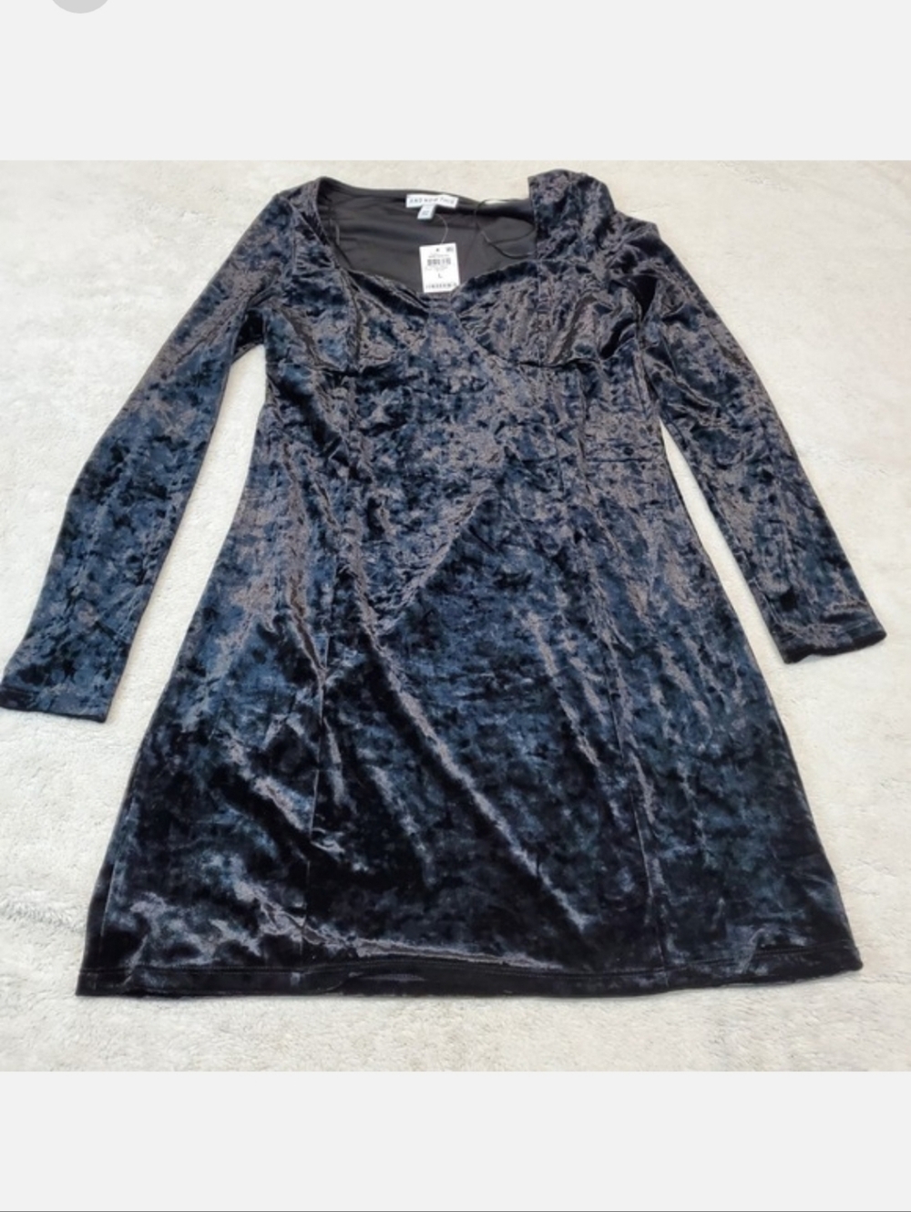 NWT And Now This Black Velvet Dress Large Whimsigoth Witchy Party Retro‎ Y2K